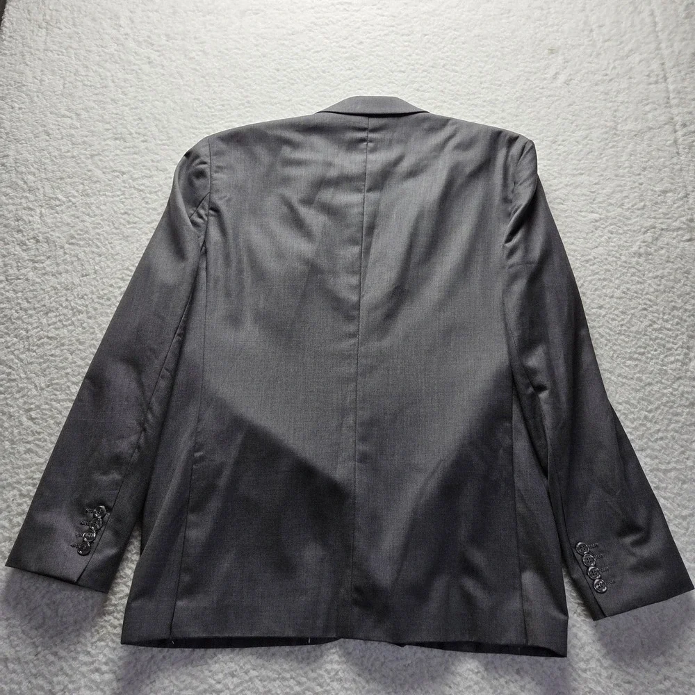 Cooper & Nelson Blazer Mens 44R Gray Polyester Rayon 2 Button Suit Jacket